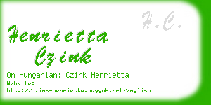 henrietta czink business card